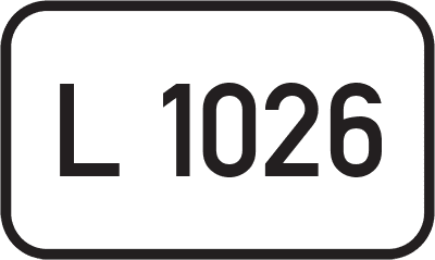 Straßenschild Landesstraße L 1026