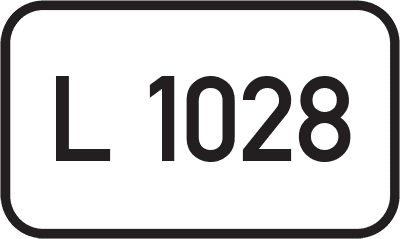 Straßenschild Landesstraße L 1028