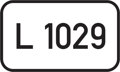 Straßenschild Landesstraße L 1029