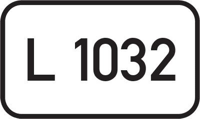 Straßenschild Landesstraße L 1032