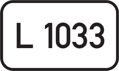 Straßenschild Landesstraße L 1033