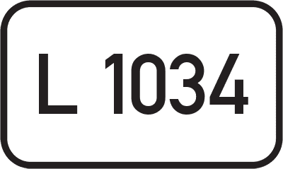 Straßenschild Landesstraße L 1034