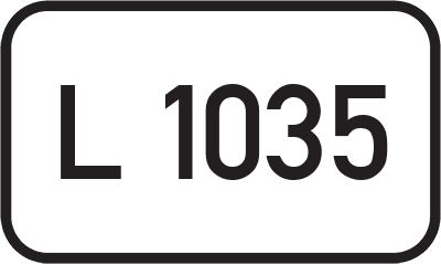 Straßenschild Landesstraße L 1035