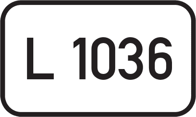 Straßenschild Landesstraße L 1036