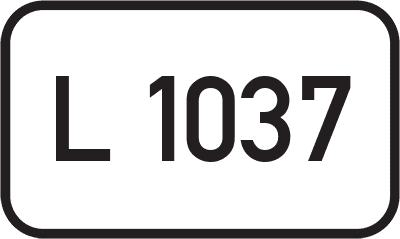 Straßenschild Landesstraße L 1037