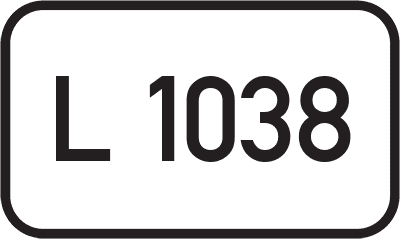 Straßenschild Landesstraße L 1038
