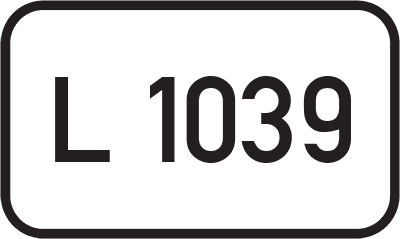 Straßenschild Landesstraße L 1039