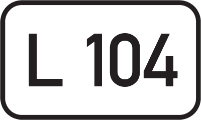 Straßenschild Landesstraße L 104