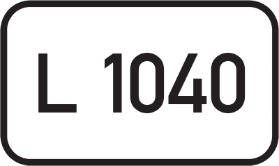 Straßenschild Landesstraße L 1040