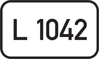 Straßenschild Landesstraße L 1042
