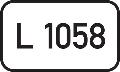 Straßenschild Landesstraße L 1058
