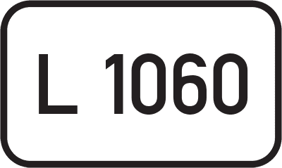 Straßenschild Landesstraße L 1060