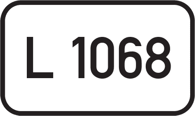 Straßenschild Landesstraße L 1068