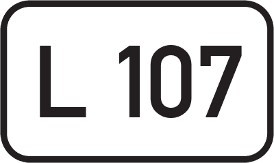 Straßenschild Landesstraße L 107