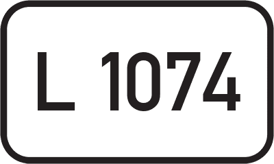Straßenschild Landesstraße L 1074