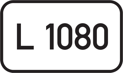 Straßenschild Landesstraße L 1080