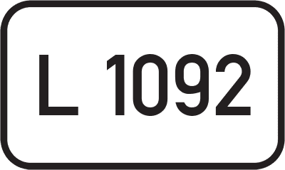 Straßenschild Landesstraße L 1092