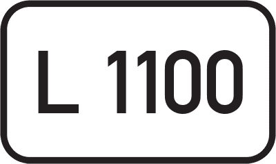 Straßenschild Landesstraße L 1100