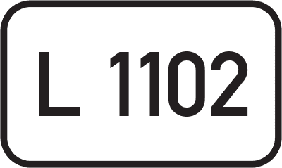 Straßenschild Landesstraße L 1102