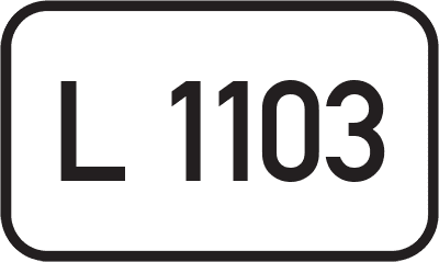 Straßenschild Landesstraße L 1103