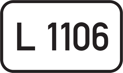 Straßenschild Landesstraße L 1106