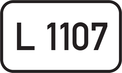 Straßenschild Landesstraße L 1107