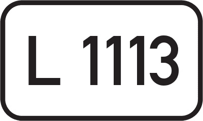 Straßenschild Landesstraße L 1113