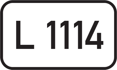 Straßenschild Landesstraße L 1114