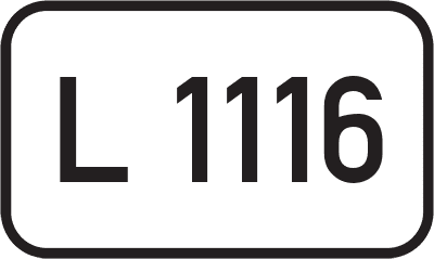 Straßenschild Landesstraße L 1116