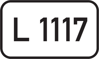 Straßenschild Landesstraße L 1117