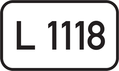 Straßenschild Landesstraße L 1118