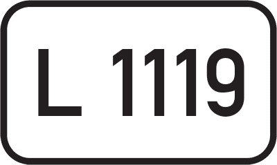 Straßenschild Landesstraße L 1119