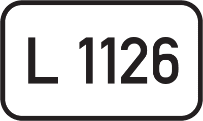 Straßenschild Landesstraße L 1126