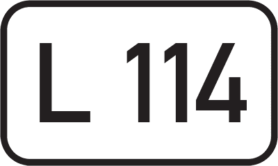 Straßenschild Landesstraße L 114