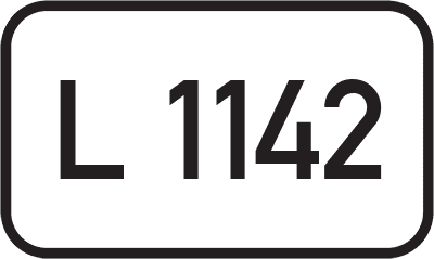 Straßenschild Landesstraße L 1142