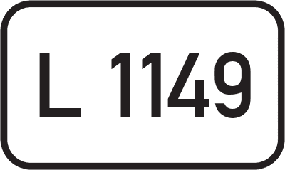 Straßenschild Landesstraße L 1149