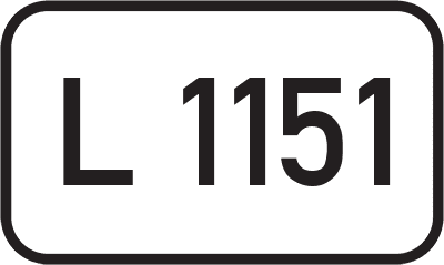 Straßenschild Landesstraße L 1151