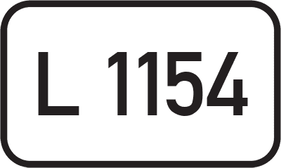 Straßenschild Landesstraße L 1154
