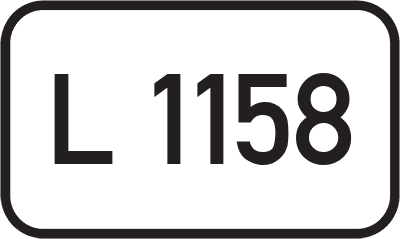 Straßenschild Landesstraße L 1158