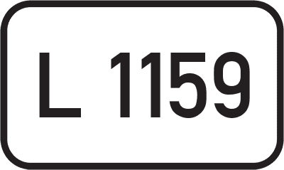 Straßenschild Landesstraße L 1159