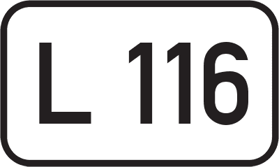 Straßenschild Landesstraße L 116