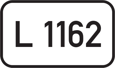 Straßenschild Landesstraße L 1162