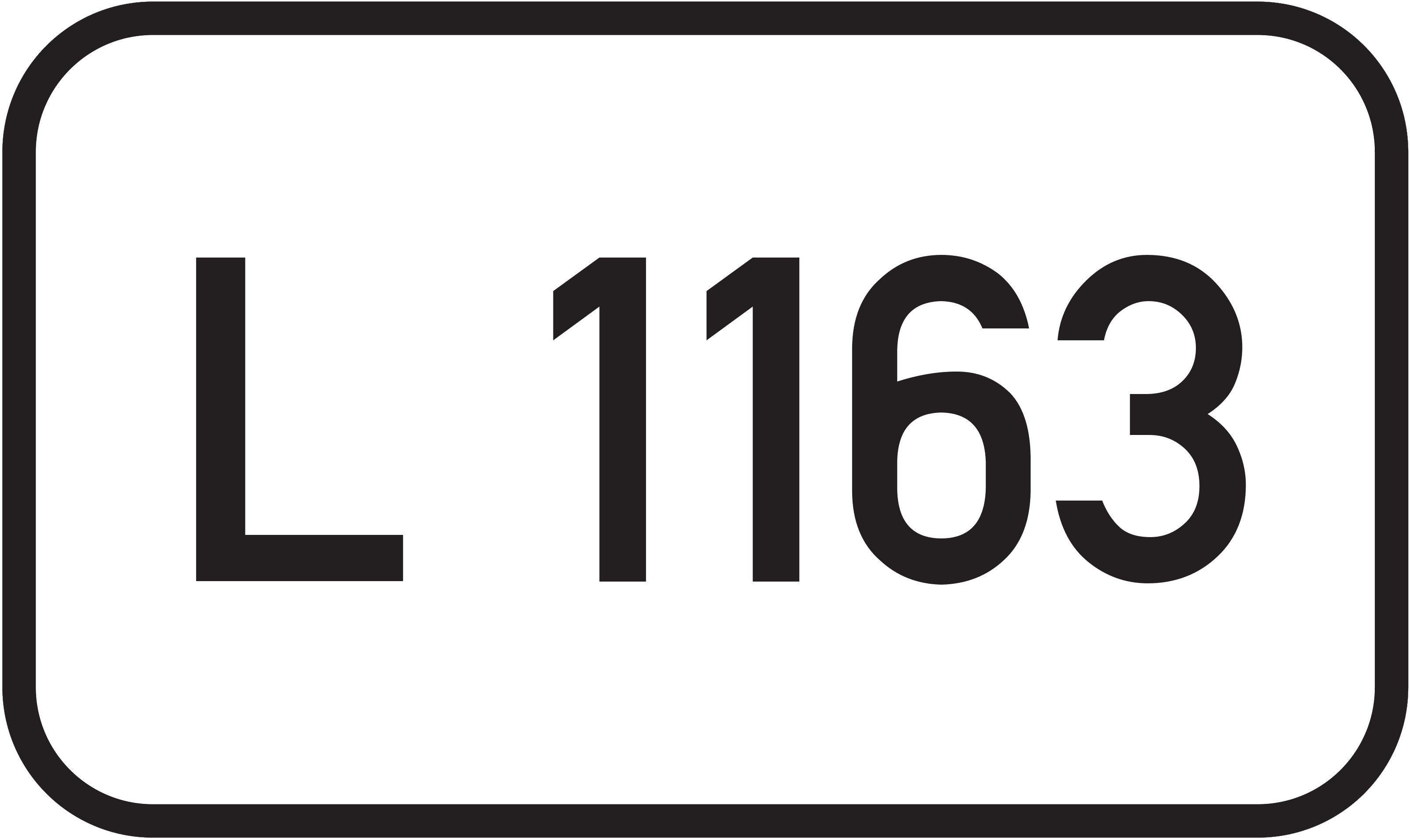 Straßenschild Landesstraße L 1163