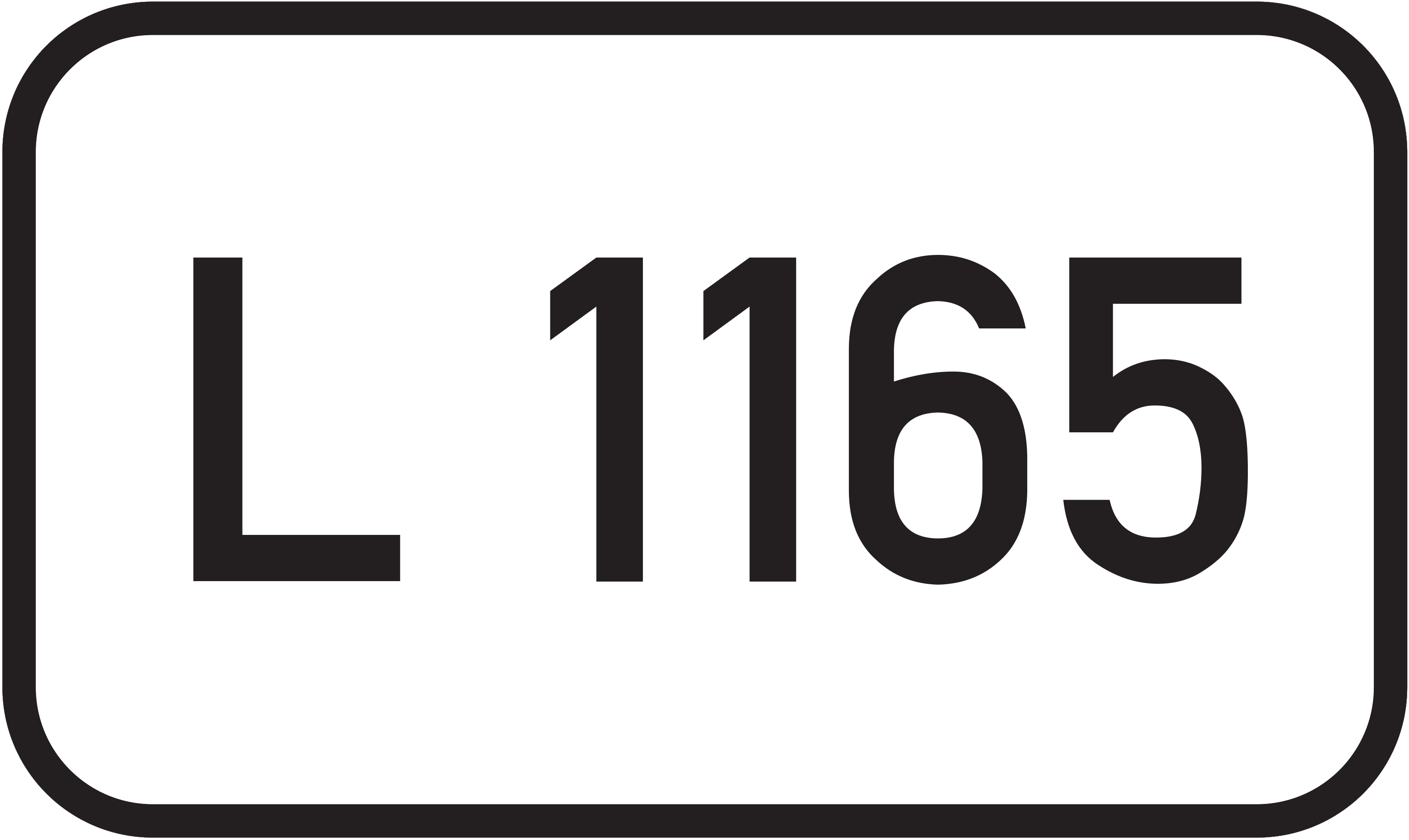 Straßenschild Landesstraße L 1165