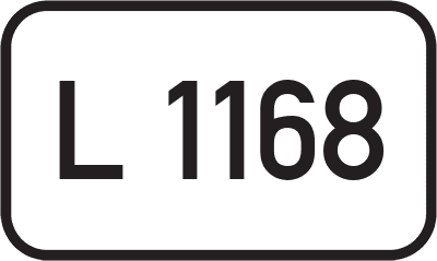 Straßenschild Landesstraße L 1168