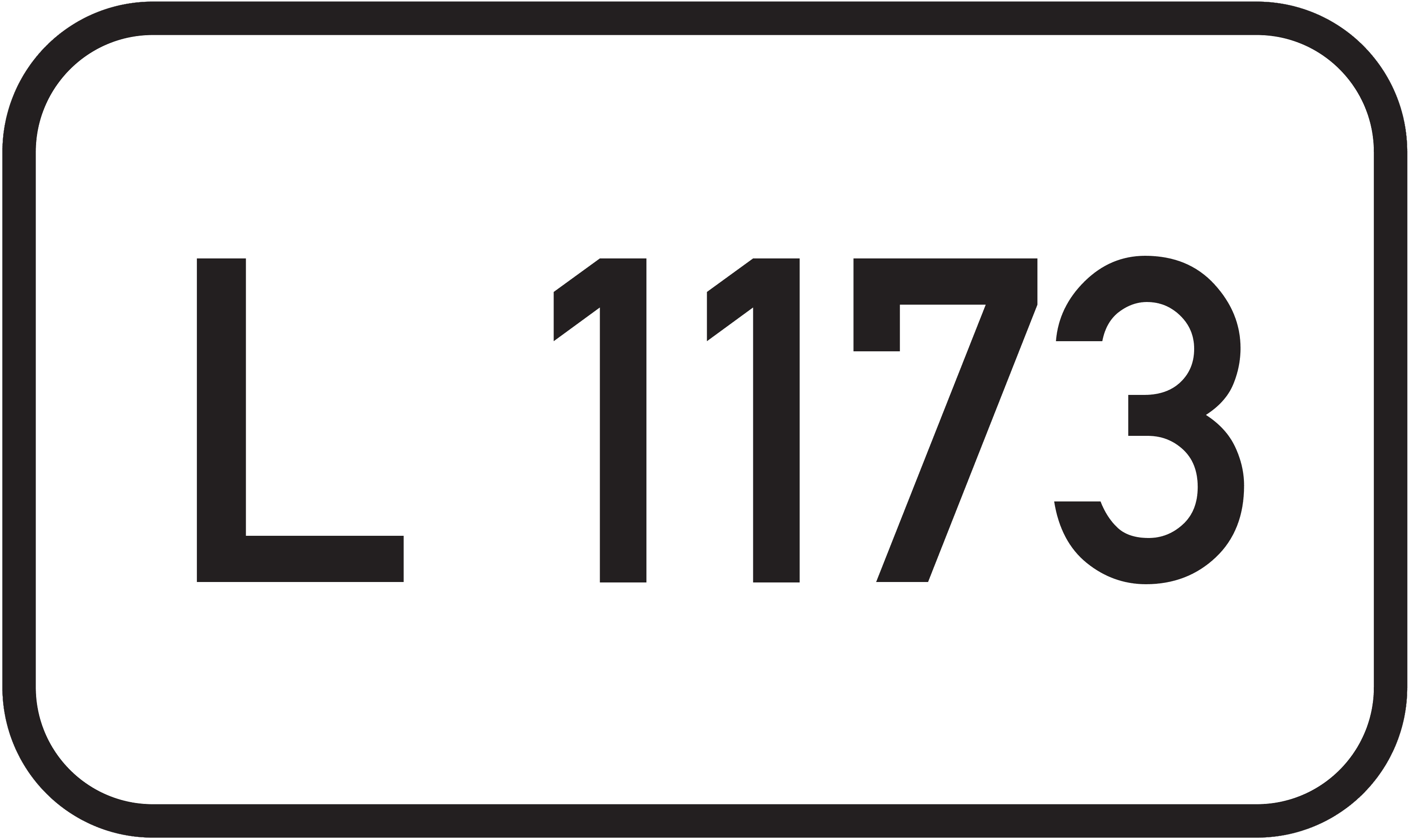 Straßenschild Landesstraße L 1173