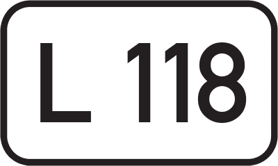Straßenschild Landesstraße L 118