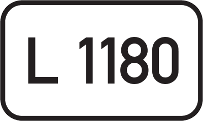 Straßenschild Landesstraße L 1180