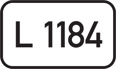 Straßenschild Landesstraße L 1184