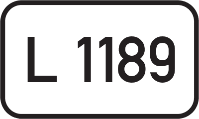 Straßenschild Landesstraße L 1189